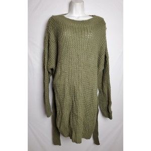 Womens Size 8 Pretty Little Thing Brown Soft Touch Belted Knitted Jumper Dress